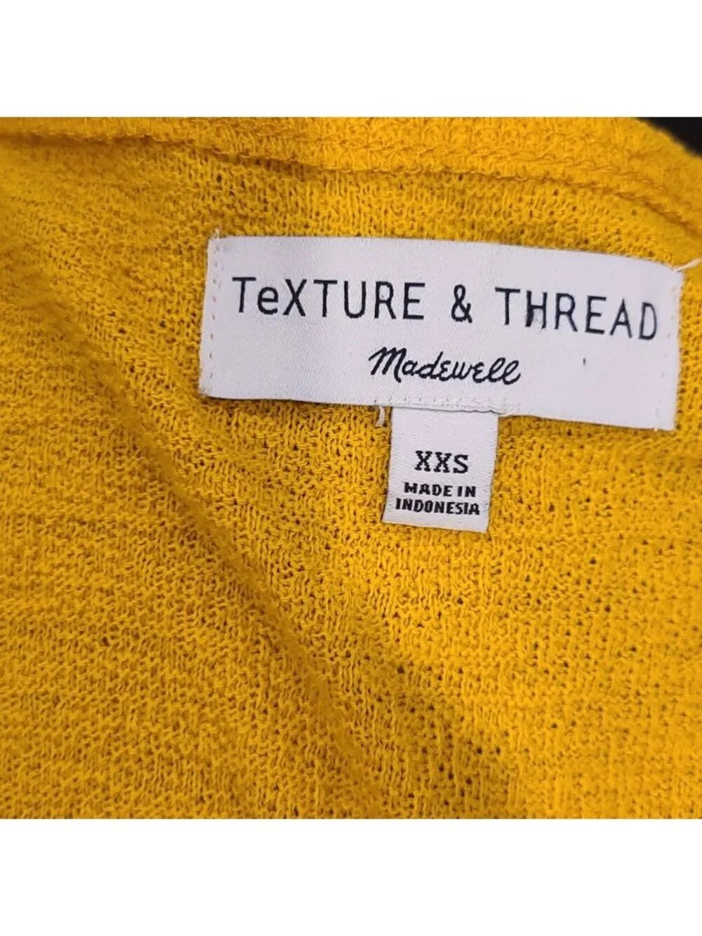 Madewell Texture & Thread cropped Tie Front Wrap Shirt Golden Yellow